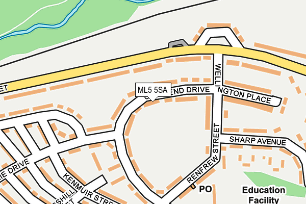 ML5 5SA map - OS OpenMap – Local (Ordnance Survey)