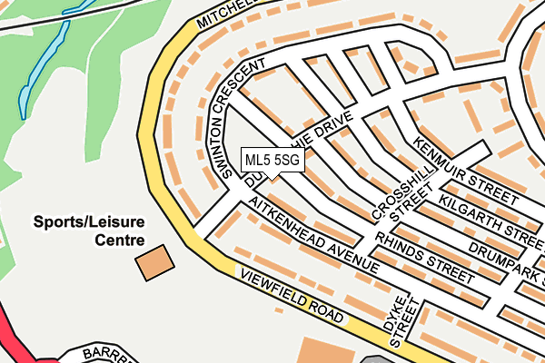 ML5 5SG map - OS OpenMap – Local (Ordnance Survey)
