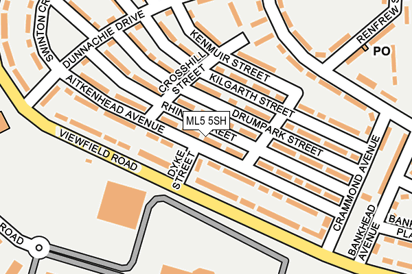 ML5 5SH map - OS OpenMap – Local (Ordnance Survey)