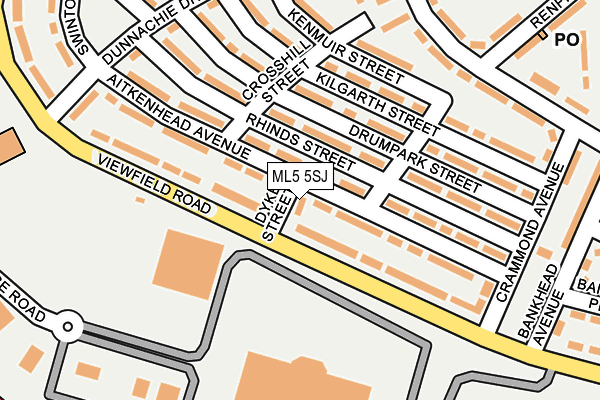 ML5 5SJ map - OS OpenMap – Local (Ordnance Survey)