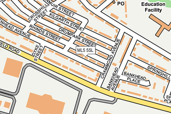 ML5 5SL map - OS OpenMap – Local (Ordnance Survey)