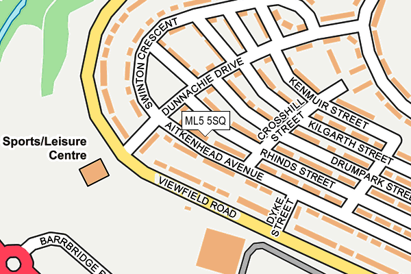 ML5 5SQ map - OS OpenMap – Local (Ordnance Survey)