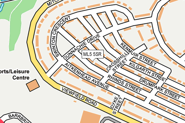 ML5 5SR map - OS OpenMap – Local (Ordnance Survey)