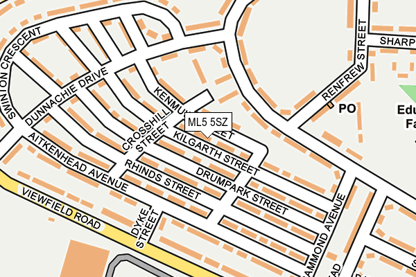ML5 5SZ map - OS OpenMap – Local (Ordnance Survey)