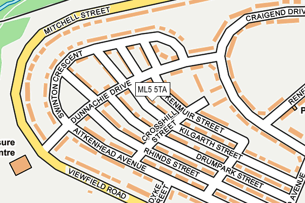 ML5 5TA map - OS OpenMap – Local (Ordnance Survey)