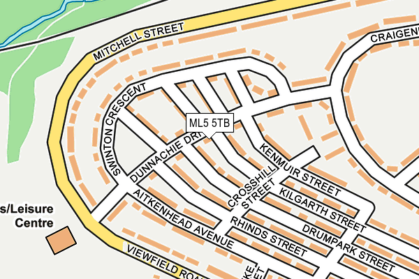 ML5 5TB map - OS OpenMap – Local (Ordnance Survey)
