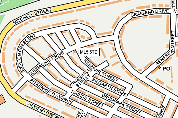 ML5 5TD map - OS OpenMap – Local (Ordnance Survey)