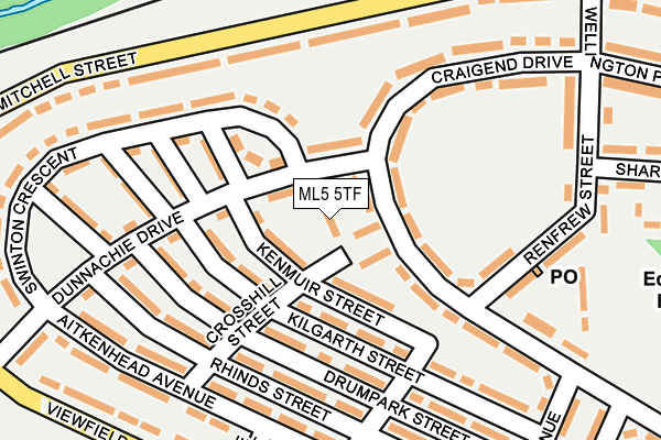 ML5 5TF map - OS OpenMap – Local (Ordnance Survey)