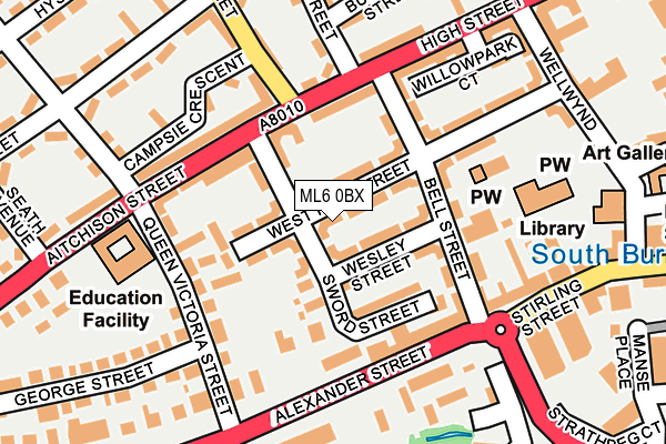 ML6 0BX map - OS OpenMap – Local (Ordnance Survey)