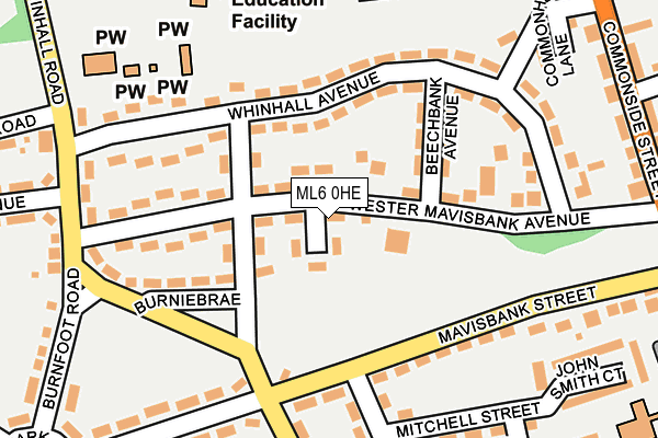 ML6 0HE map - OS OpenMap – Local (Ordnance Survey)