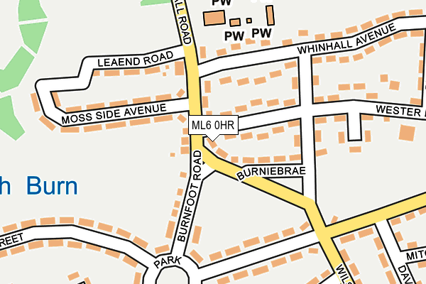 ML6 0HR map - OS OpenMap – Local (Ordnance Survey)