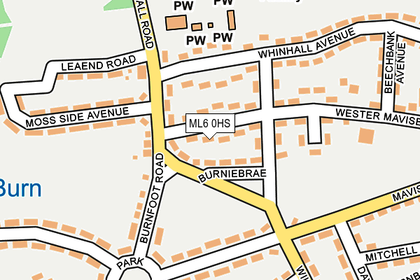 ML6 0HS map - OS OpenMap – Local (Ordnance Survey)