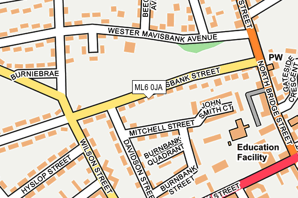ML6 0JA map - OS OpenMap – Local (Ordnance Survey)