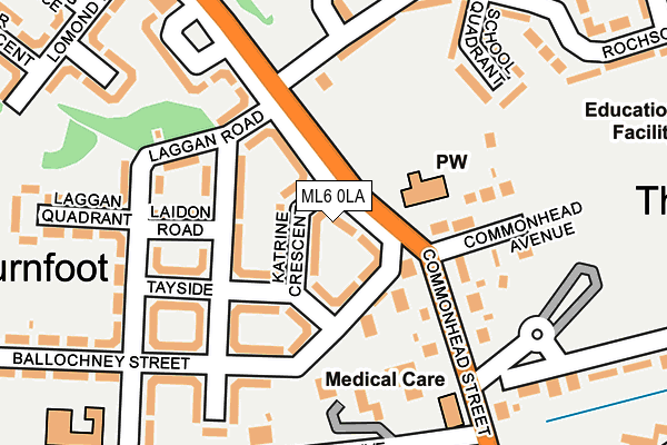 ML6 0LA map - OS OpenMap – Local (Ordnance Survey)