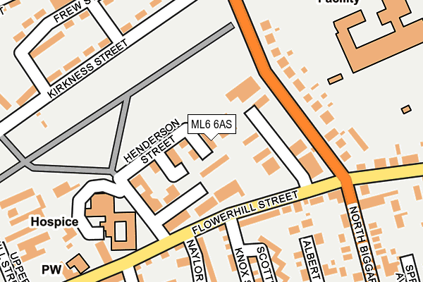 ML6 6AS map - OS OpenMap – Local (Ordnance Survey)