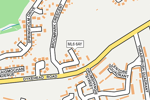 ML6 6AY map - OS OpenMap – Local (Ordnance Survey)