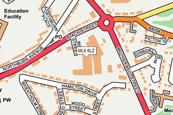 ML6 6LZ map - OS OpenMap – Local (Ordnance Survey)