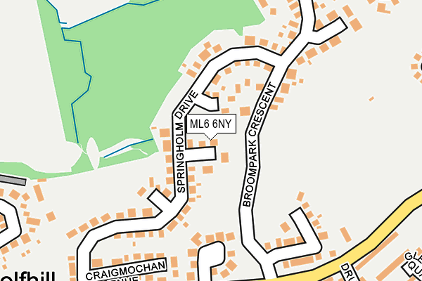 ML6 6NY map - OS OpenMap – Local (Ordnance Survey)