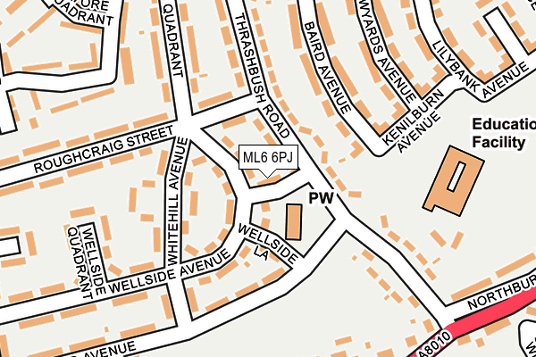 ML6 6PJ map - OS OpenMap – Local (Ordnance Survey)