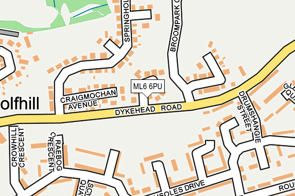 ML6 6PU map - OS OpenMap – Local (Ordnance Survey)