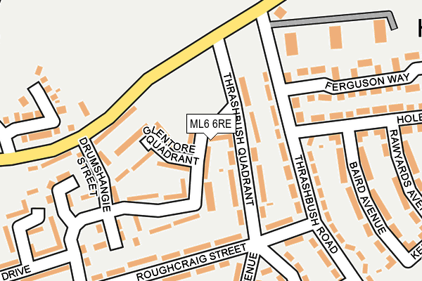ML6 6RE map - OS OpenMap – Local (Ordnance Survey)