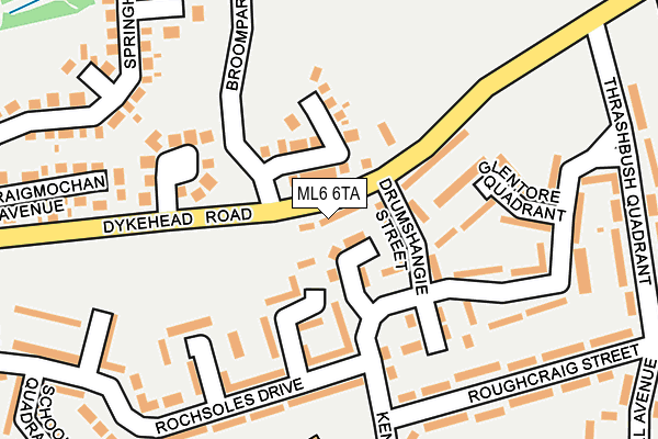 ML6 6TA map - OS OpenMap – Local (Ordnance Survey)