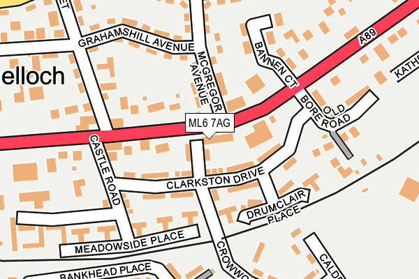 ML6 7AG map - OS OpenMap – Local (Ordnance Survey)