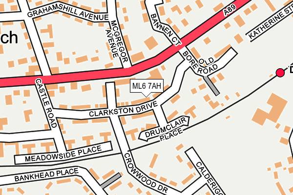 ML6 7AH map - OS OpenMap – Local (Ordnance Survey)