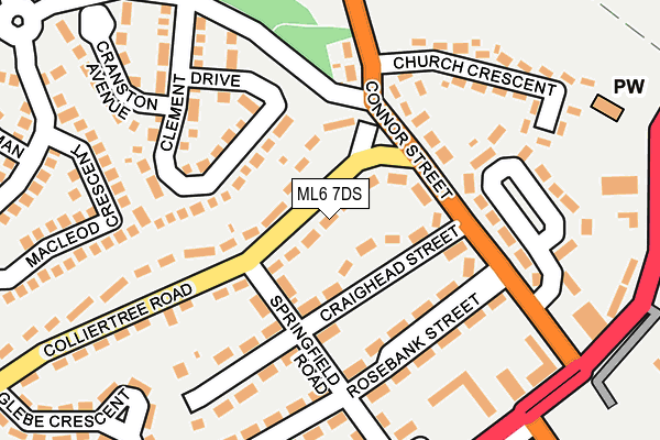 ML6 7DS map - OS OpenMap – Local (Ordnance Survey)