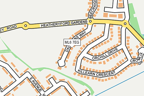 ML6 7EG map - OS OpenMap – Local (Ordnance Survey)