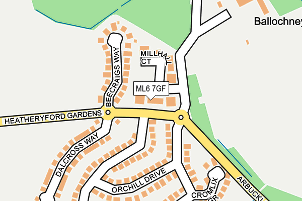 ML6 7GF map - OS OpenMap – Local (Ordnance Survey)