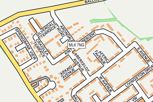 ML6 7NG map - OS OpenMap – Local (Ordnance Survey)