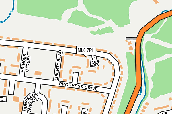 ML6 7PH map - OS OpenMap – Local (Ordnance Survey)
