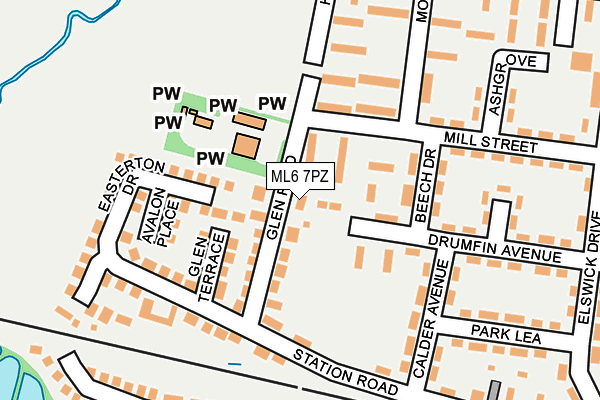 ML6 7PZ map - OS OpenMap – Local (Ordnance Survey)