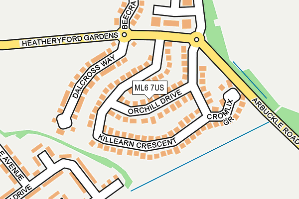 ML6 7US map - OS OpenMap – Local (Ordnance Survey)