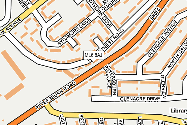 ML6 8AJ map - OS OpenMap – Local (Ordnance Survey)