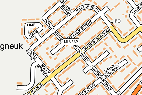 ML6 8AP map - OS OpenMap – Local (Ordnance Survey)