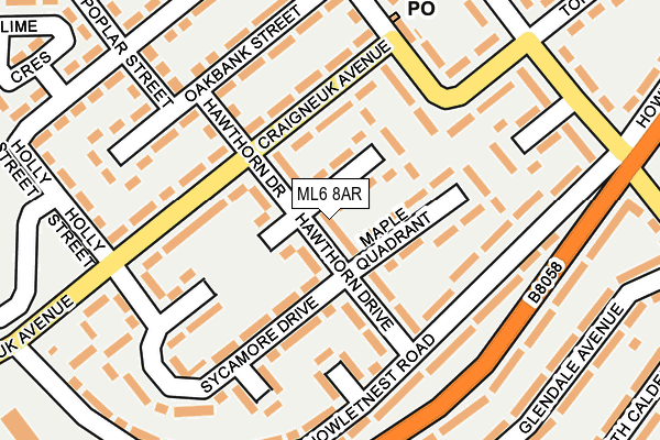 ML6 8AR map - OS OpenMap – Local (Ordnance Survey)