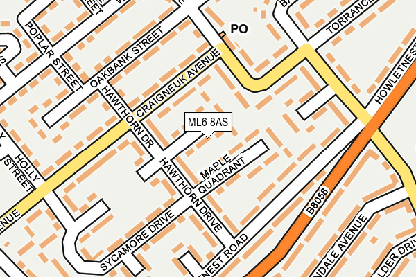 ML6 8AS map - OS OpenMap – Local (Ordnance Survey)