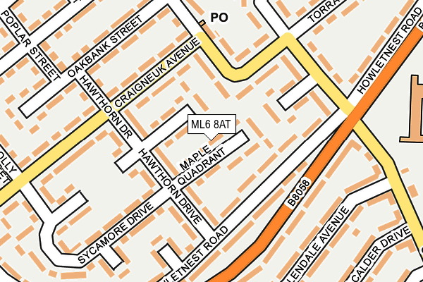 ML6 8AT map - OS OpenMap – Local (Ordnance Survey)