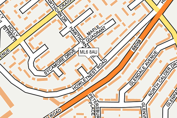 ML6 8AU map - OS OpenMap – Local (Ordnance Survey)