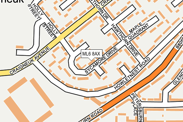 ML6 8AX map - OS OpenMap – Local (Ordnance Survey)