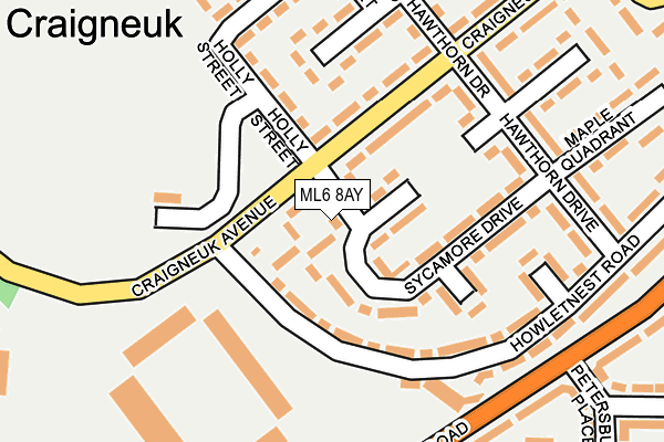 ML6 8AY map - OS OpenMap – Local (Ordnance Survey)