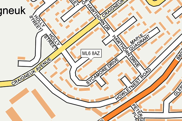 ML6 8AZ map - OS OpenMap – Local (Ordnance Survey)