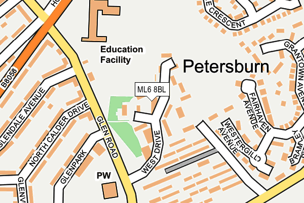 ML6 8BL map - OS OpenMap – Local (Ordnance Survey)