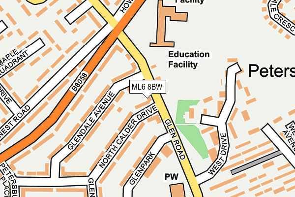 ML6 8BW map - OS OpenMap – Local (Ordnance Survey)