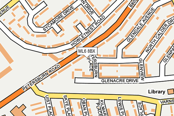 ML6 8BX map - OS OpenMap – Local (Ordnance Survey)