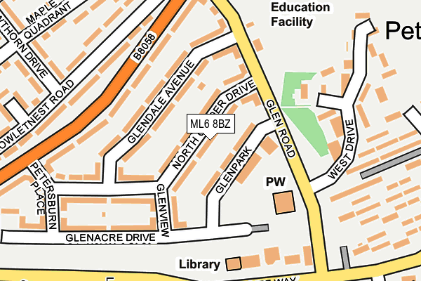 ML6 8BZ map - OS OpenMap – Local (Ordnance Survey)