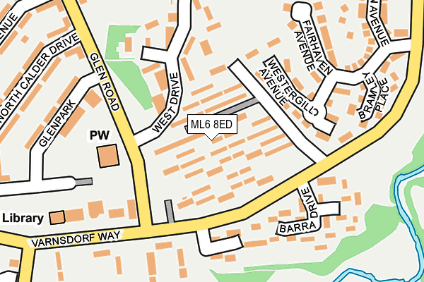 ML6 8ED map - OS OpenMap – Local (Ordnance Survey)