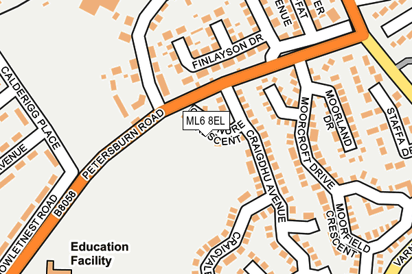 ML6 8EL map - OS OpenMap – Local (Ordnance Survey)